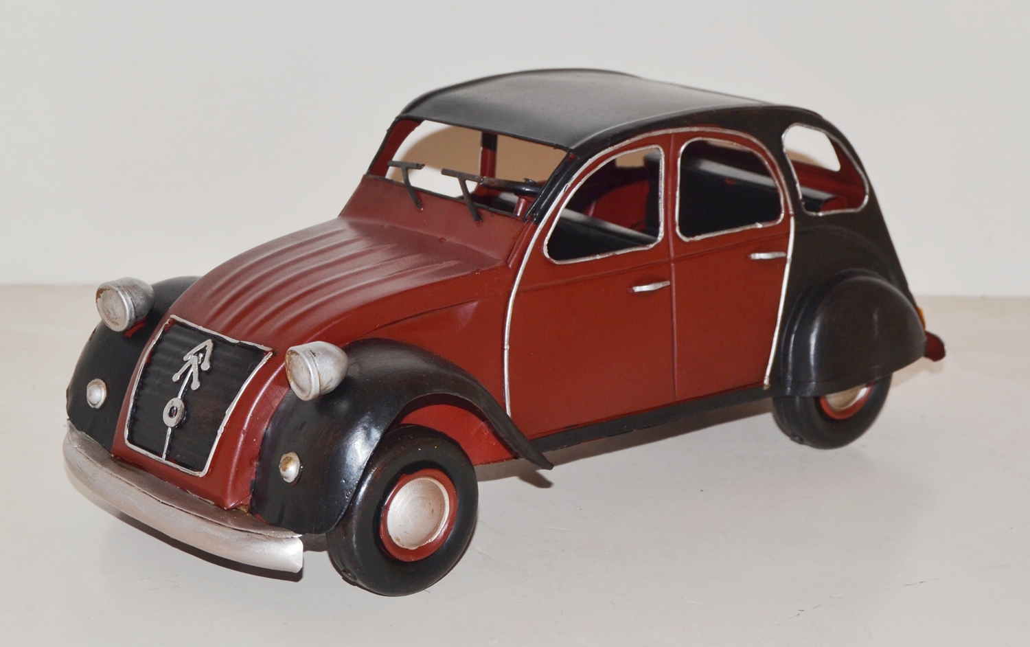 Blechauto Nostalgie Modellauto Oldtimer Citroen 2CV Ente aus Blech L 33 cm