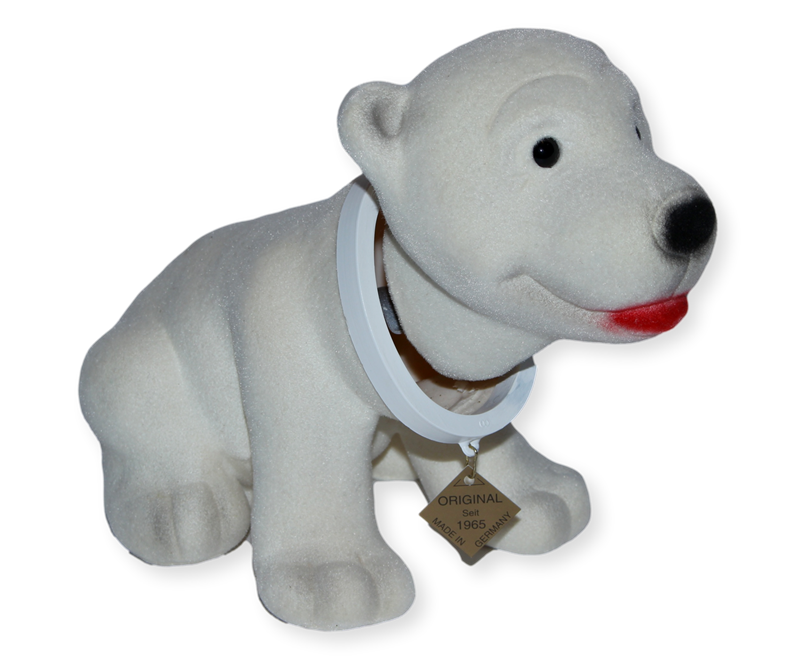 Wackel Figur junger Eisbär Wackelfigur H 17 cm Dekofigur mit Wackelkopf Bobble Head Tierfigur