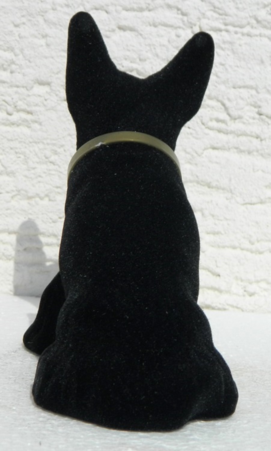 Wackel Figur Hund Scottish Terrier Wackelfigur H 13,5 cm klein schwarz Dekofigur mit Wackelkopf