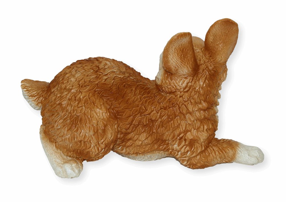 Deko Figur Hase liegend Kollektion Castagna aus Resin/ Kunststein H 16 cm Tierfigur