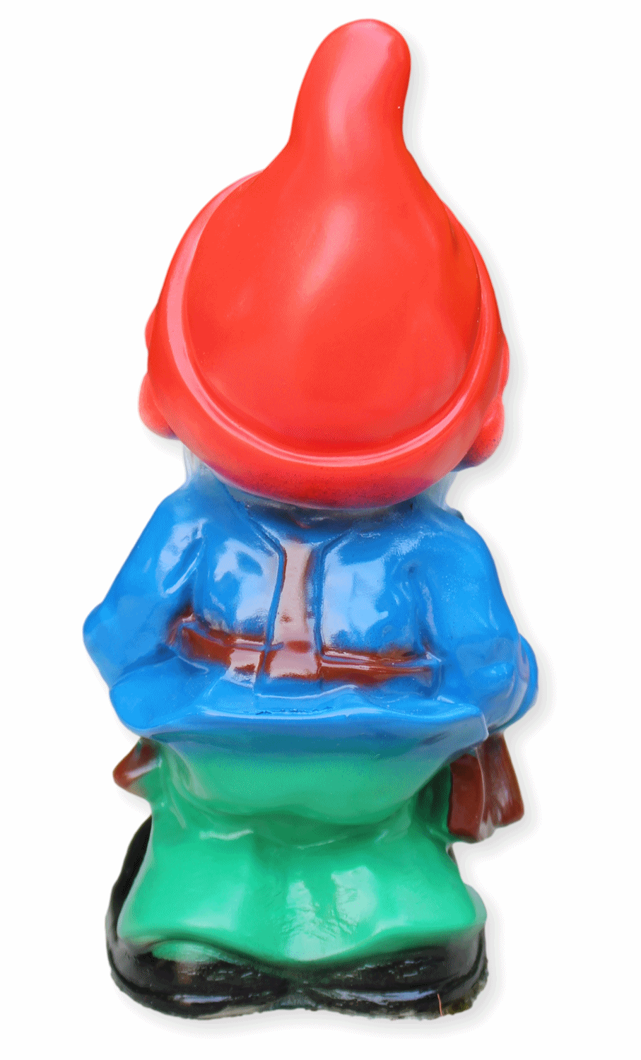 Gartenzwerg Schmied mit Hufeisen Figur Zwerg H 18 cm Gartenfigur aus Kunststoff