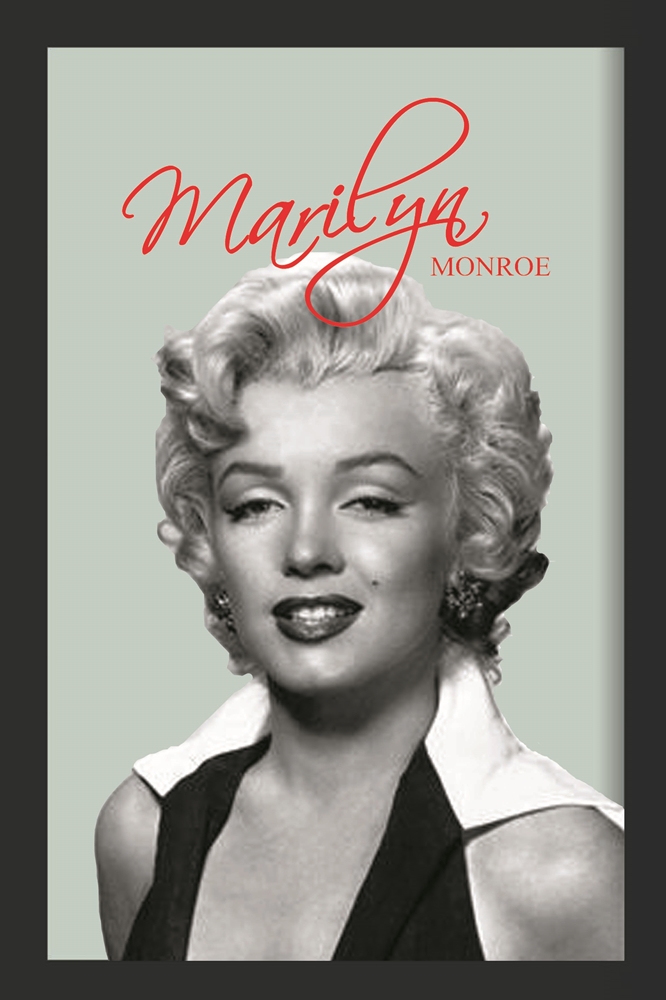 Set: 2 Spiegelbilder Marilyn Monroe 30x20 cm Wandbilder Hinterglasdruck mit schwarzem Rahmen