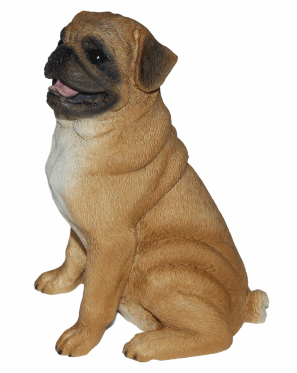 Dekofigur Mops H 11,5 cm Deko Hundefigur Hund Figur Kollektion Castagna aus Alabaster