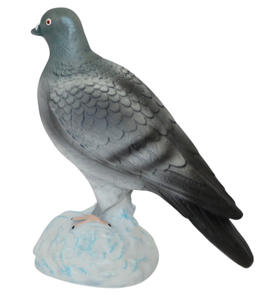 Deko Figur Taube stehend H 29 cm x L 27 cm Vogelfigur aus Kunstharz