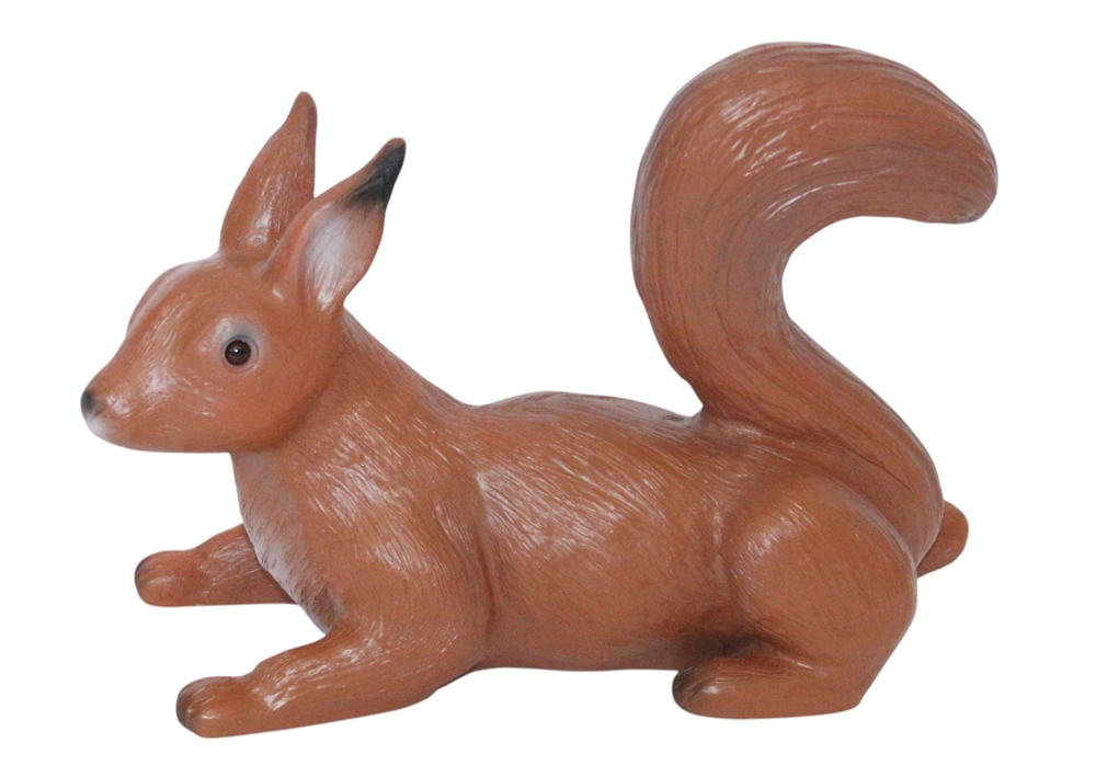 Deko Garten Figur Eichhörnchen Höhe 21 cm aus Kunststoff Gartenfigur Dekofigur Tierfigur