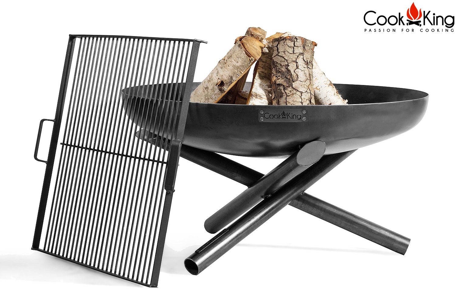 Feuerschale "Indiana" Ø 60 cm Feuerstelle für Garten aus Stahl Feuerkorb als Wärmequelle oder Grill