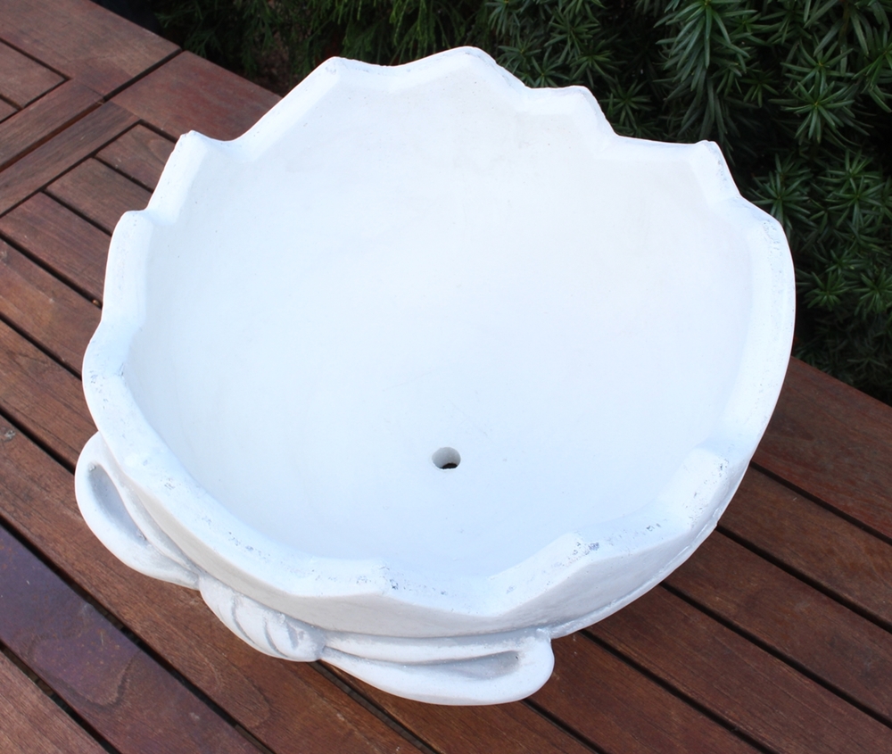 Pflanzgefäß aus Beton/ Steinguss Blumengefäß Eierschale H 16,5 cm Osterdeko Pflanzschale Pflanzkorb