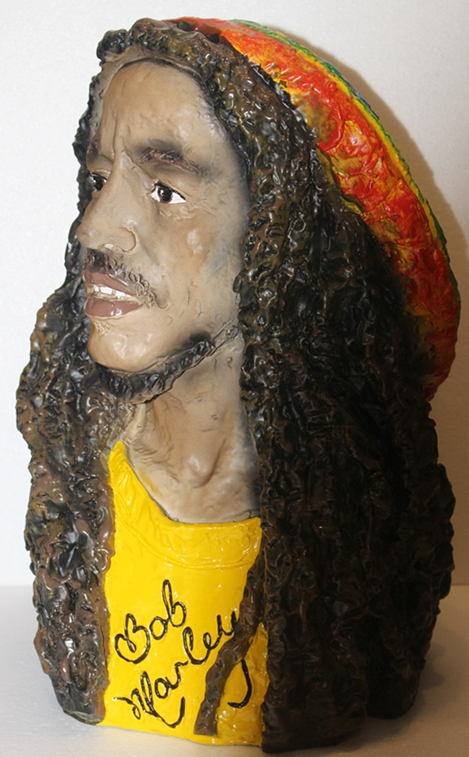Dekorationsfigur Büste Reggae Sänger Bob Marley H 47 cm Musiker Figur aus Kunstharz