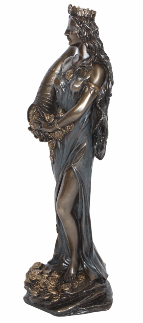 Deko Figur Tyche/ Fortuna H 28 cm römische/ griechische Mythologie Parastone Skulptur