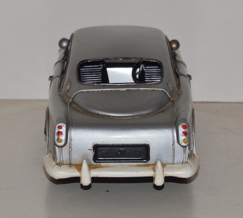 Blechauto Nostalgie Modellauto Aston Martin DB5 in silber Oldtimer L 34 cm Modellfahrzeug aus Blech