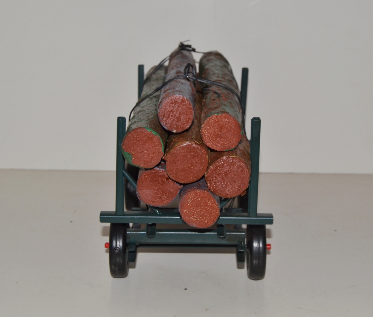 Anhänger für Blechtraktor Nostalgie Oldtimer Traktor Holzanhänger mit Holz beladen Modell L 34 cm