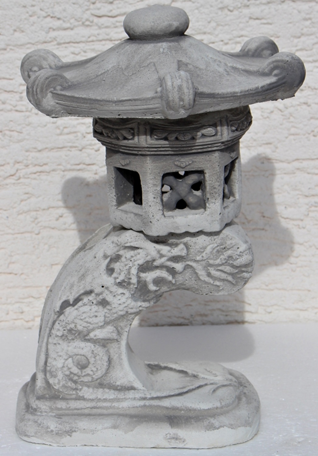 Beton Figur Skulptur japanische Laterne H 31 cm 3-teilig asiatische Steinlaterne Pagode