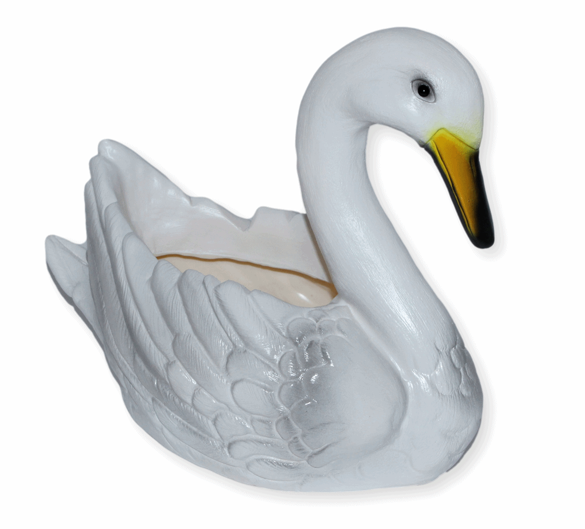 Deko Garten Figur Dekofigur Gartenfigur Pflanzfigur Schwan zum Bepflanzen aus Kunststoff Höhe 28 cm