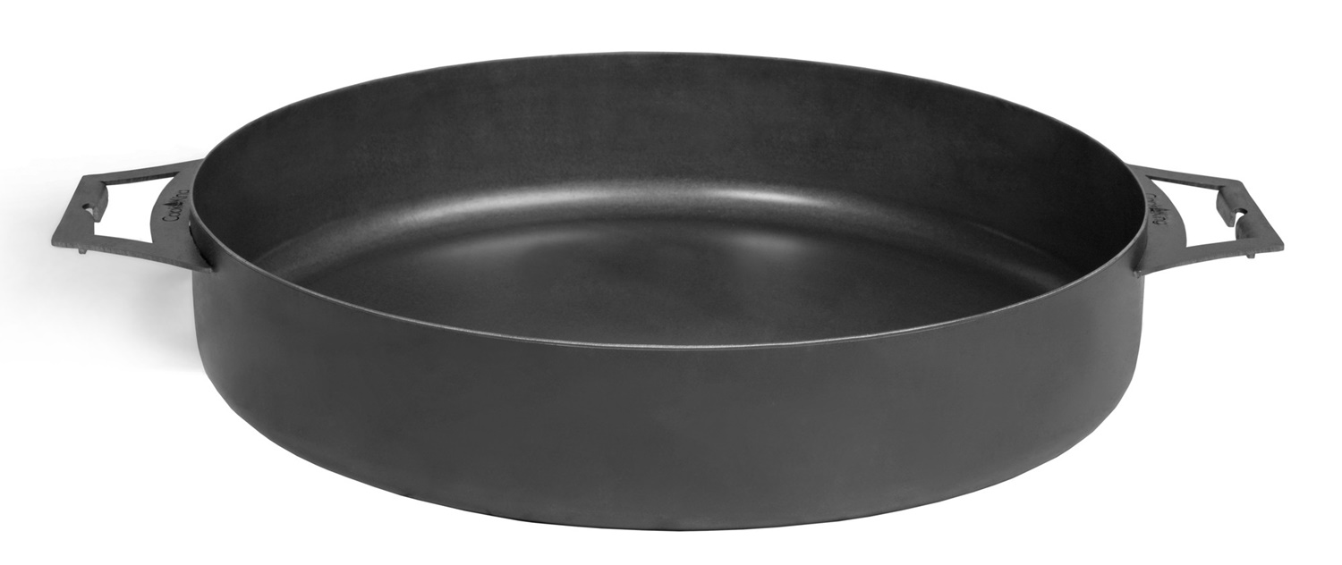 Stahlpfanne Ø 50 cm Grillpfanne vielseitige Pfanne aus natürlichem, rohem Stahl Bratpfanne