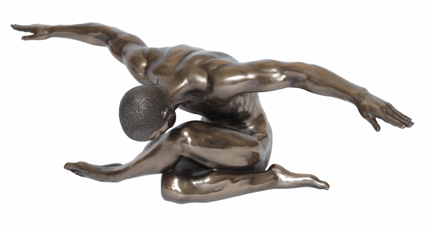 Deko Figur Body Talk Kollektion Nackter Mann L 44 cm Bodybuilder mit ausgestreckten Armen