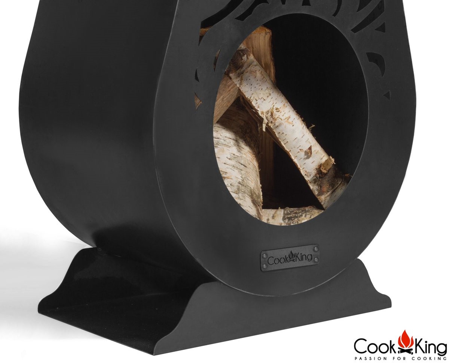 Gartenkamin "Hawana" Gartenofen H 108cm zum Heizen und Grillen Terrassenofen aus Naturstahl Kamin