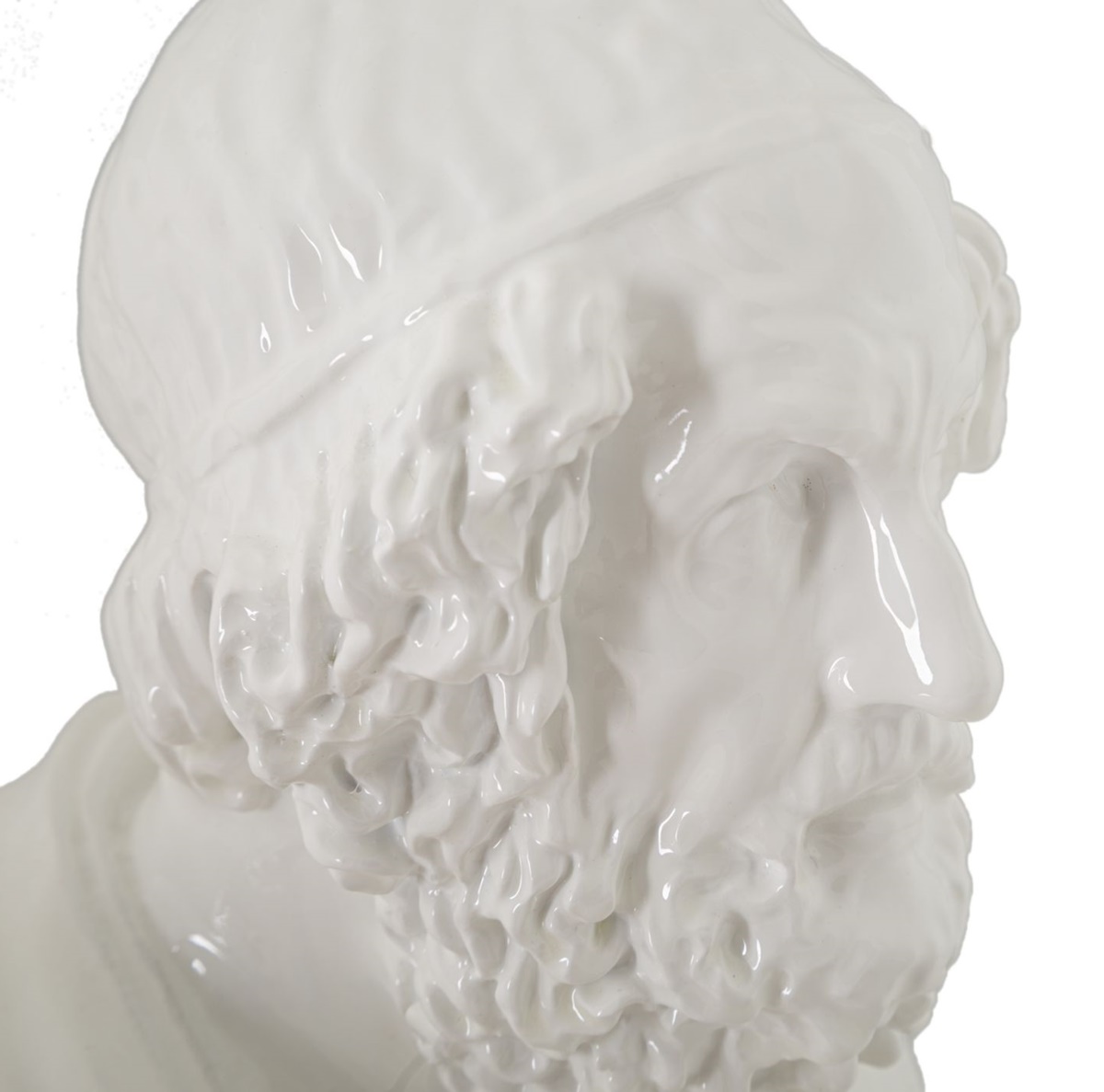 Dekofigur klassische Männerbüste Denker Replikat griechischer Weise Statue in Weiß H 25 cm