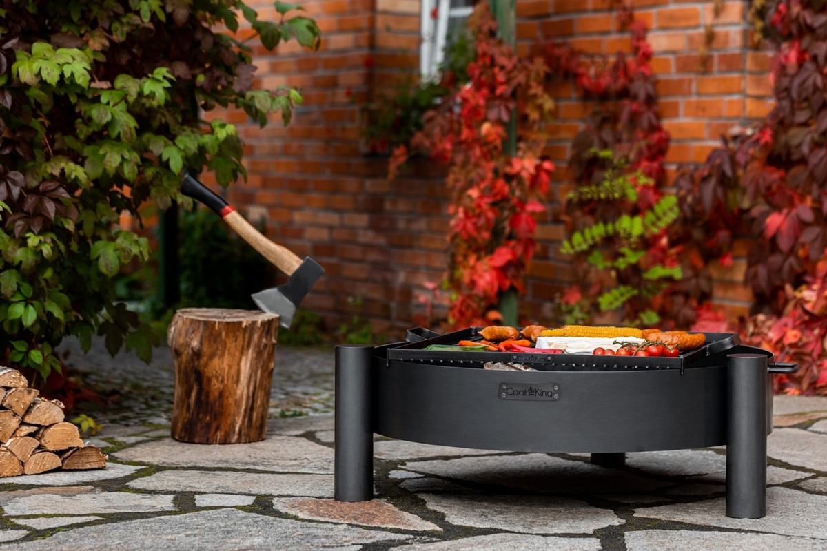 Feuerschale "Haiti" Ø 70cm Feuerstelle für den Garten aus Stahl Feuerkorb als Wärmequelle oder Grill