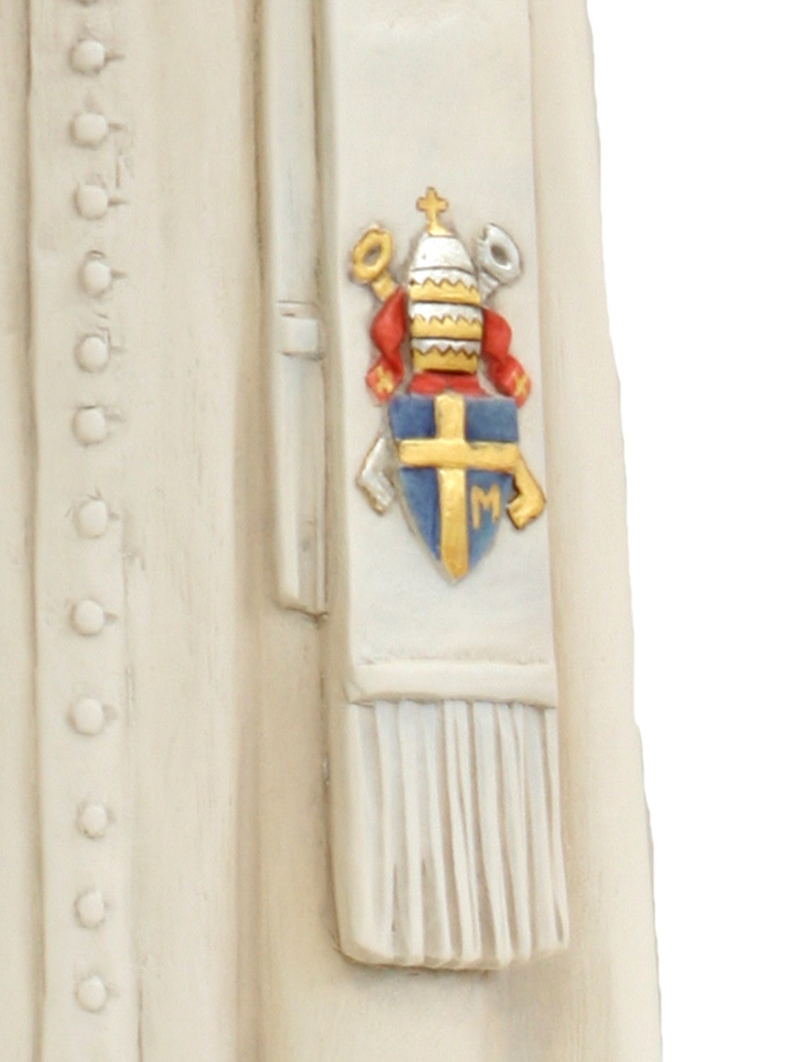 Statue Papst Johannes Paul der II H 12 cm Heiligenfigur Holz geschnitzt Holzfigur aus Ahornholz