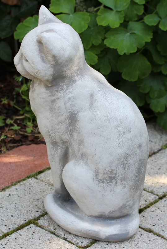 Beton Figur Katze H 30 cm Betondeko Gartendeko Dekofigur und Gartenfigur