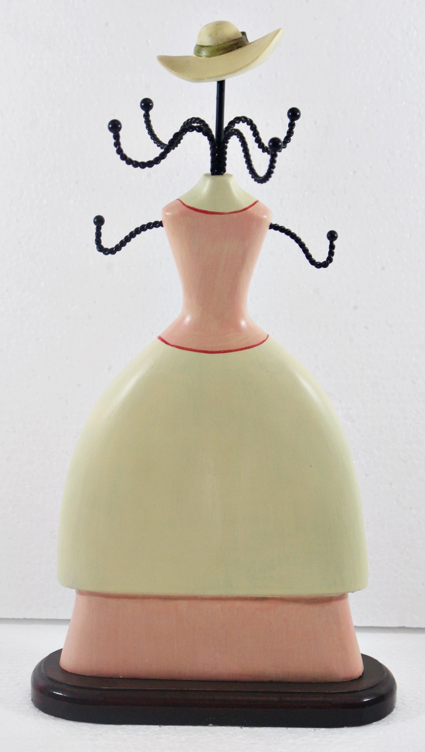 Schmuckbüste Beauty Figur Deko Modefigur Nostalgiefigur weiß rosa Torso mit Blümchen H 30 cm