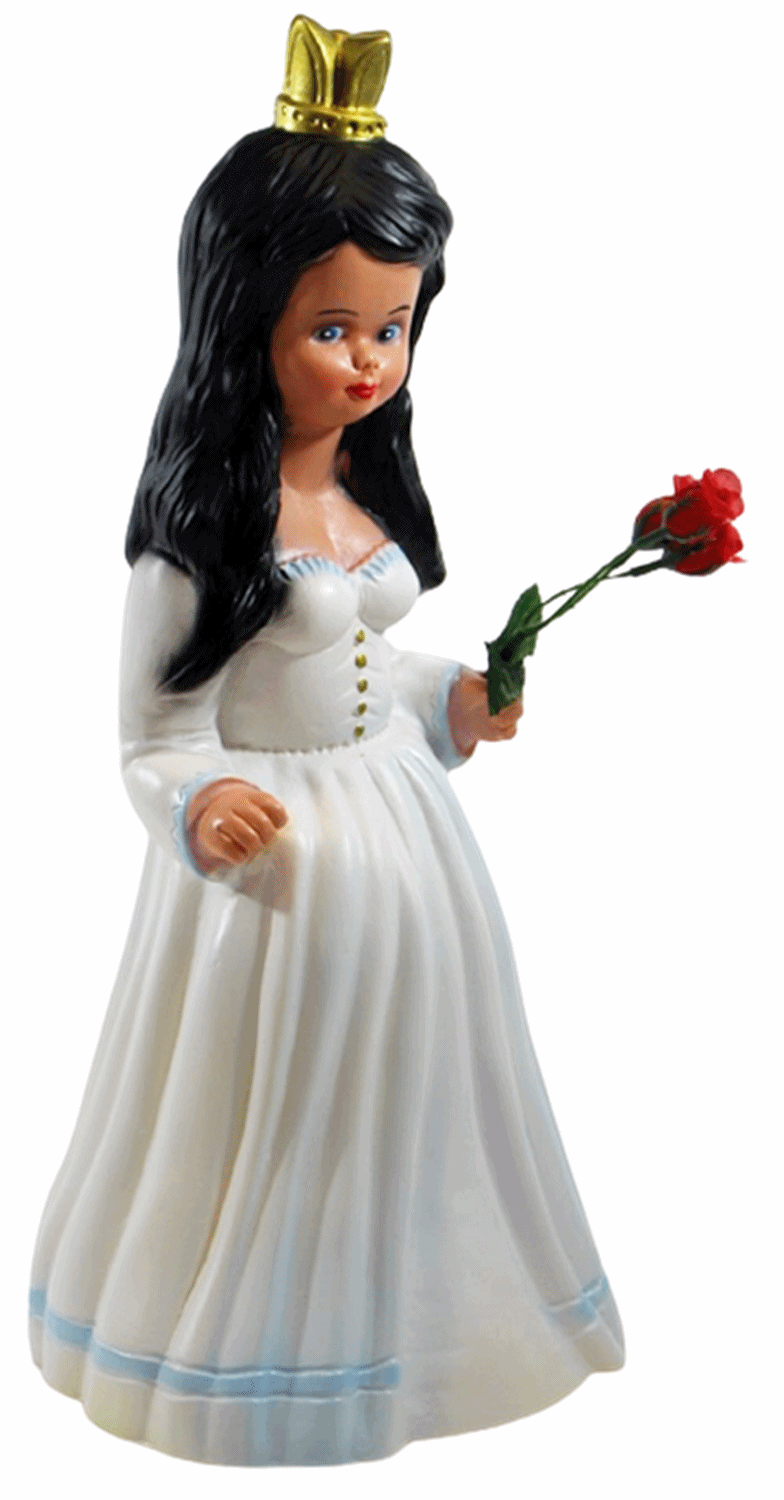 Deko Figur Schneewittchen Gartenfigur stehend Märchenfigur H 40 cm Dekofigur aus Kunststoff