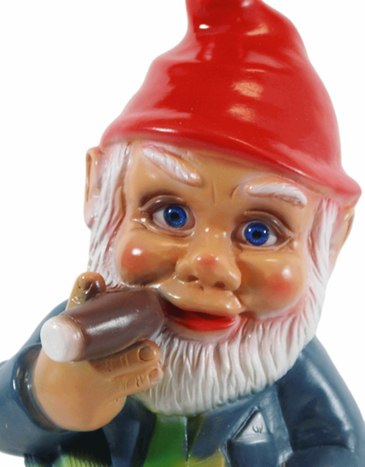 Gartenzwerg Deko Garten Figur Zwerg Manager Geschäftsmann stehend aus Kunststoff H 33 cm