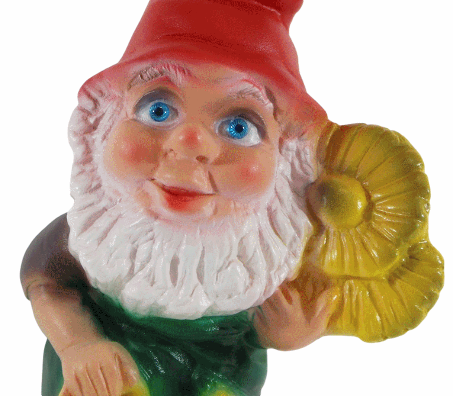 Gartenzwerg Deko Garten Figur Zwerg Gärtner mit Blume und Gießkanne stehend aus Kunststoff H 18,5 cm