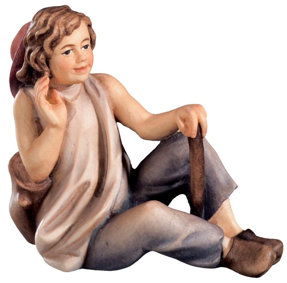 Krippenfigur Raffaello Kollektion Hirte mit Knabe Holzfigur Holzstatue Statue aus Ahornholz