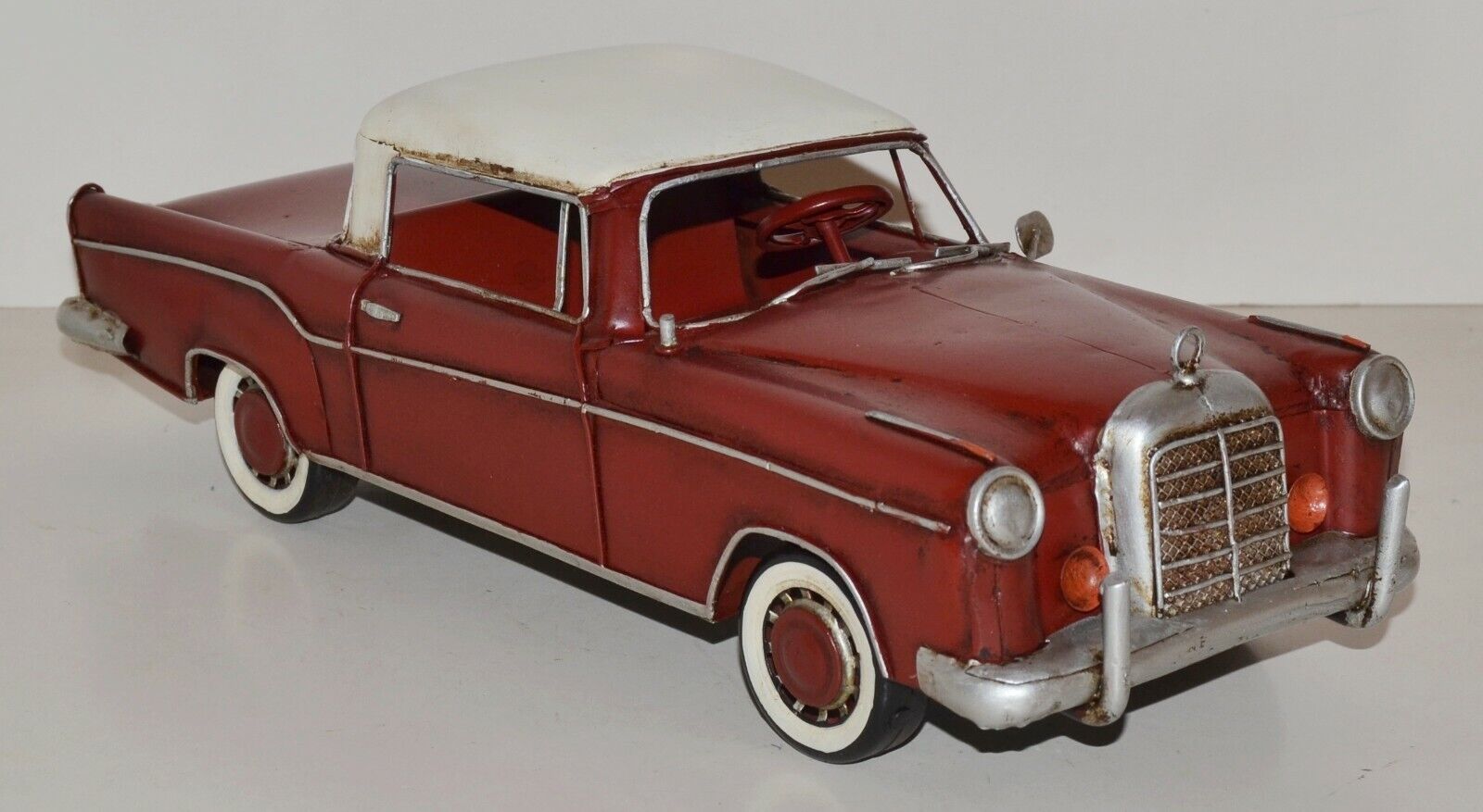 Blechauto Nostalgie Modellauto Oldtimer Mercedes-Benz 220 SE Coupe aus Blech L 34 cm