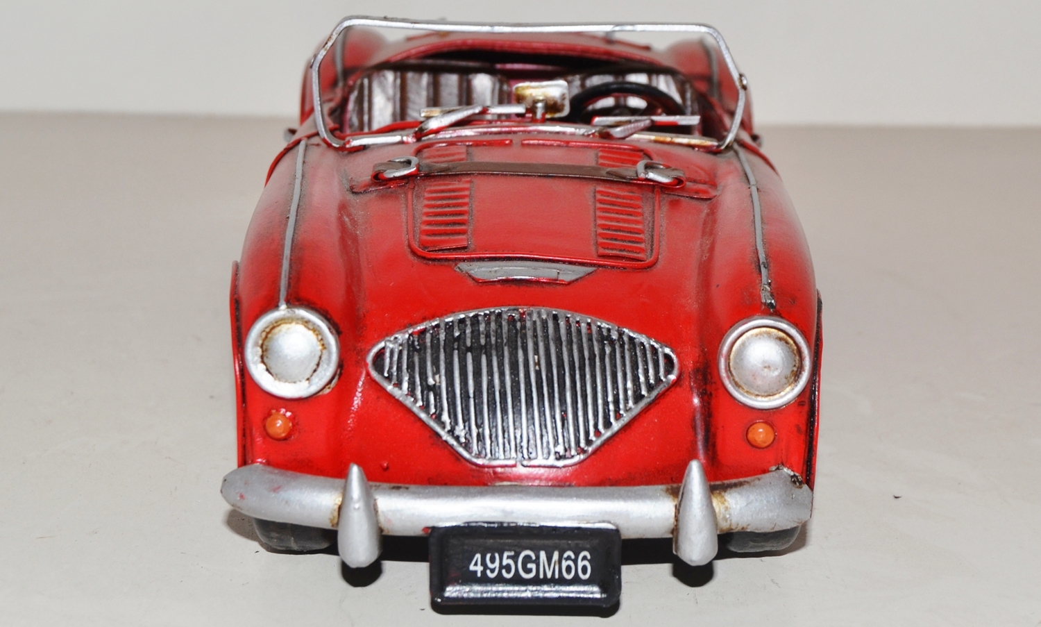 Blechauto Nostalgie Modellauto Oldtimer Austin Healey Cabrio Sportwagen aus Blech L 28 cm