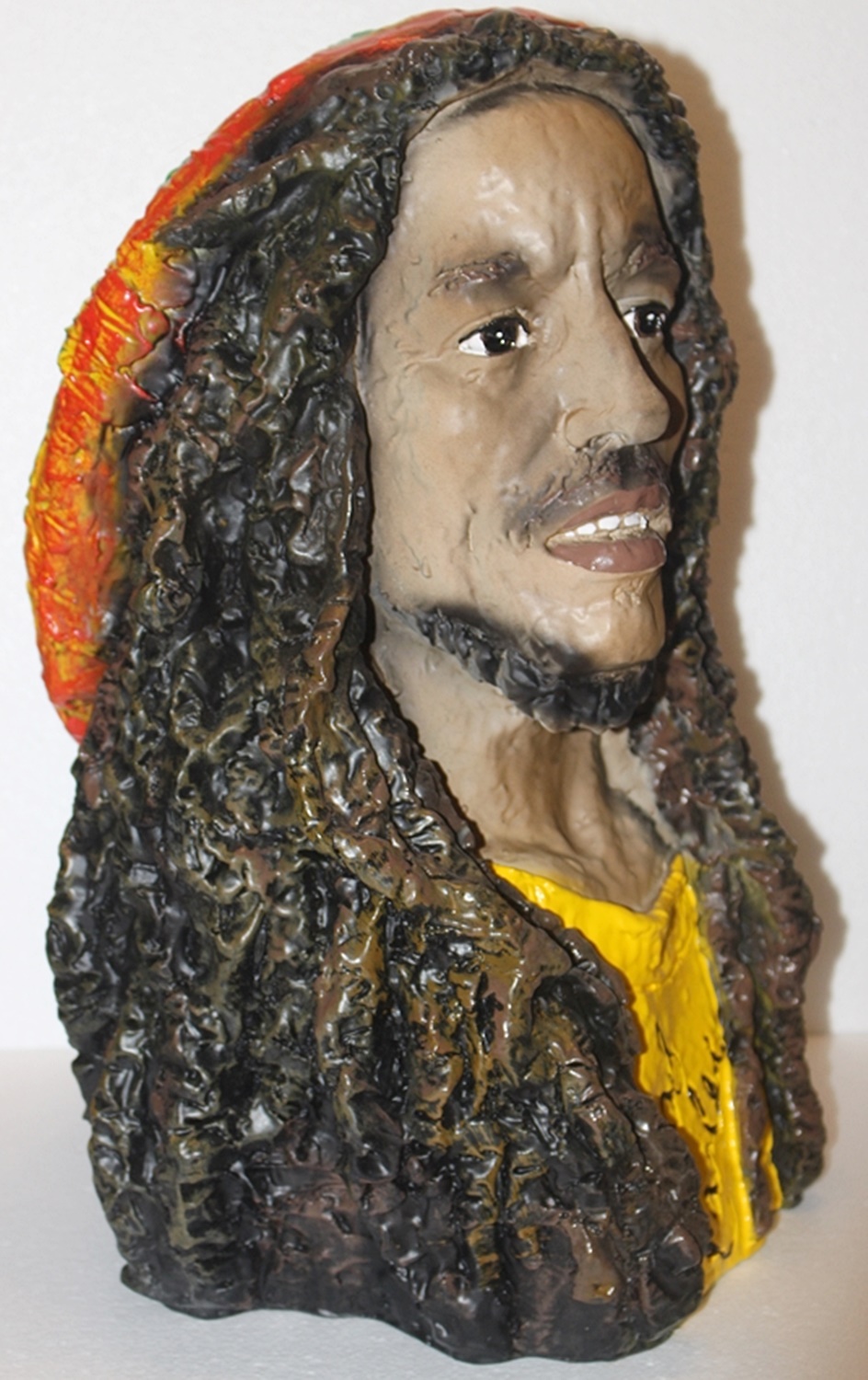 Dekorationsfigur Büste Reggae Sänger Bob Marley H 47 cm Musiker Figur aus Kunstharz