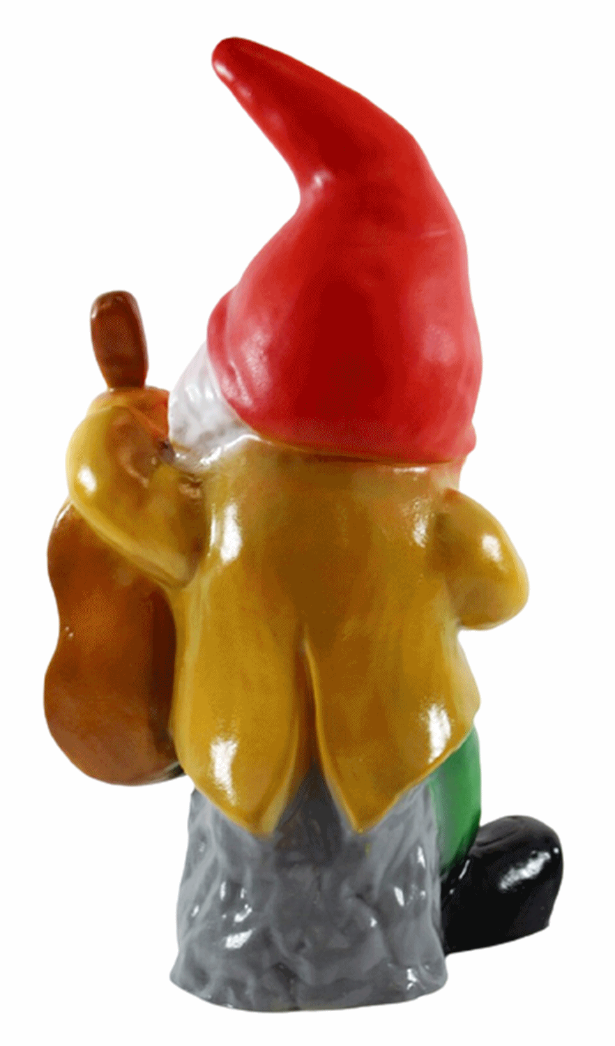 Deko Figur Zwerg H 32 cm Gartenzwerg Musiker mit Gitarre stehend Gartenfigur aus Kunststoff