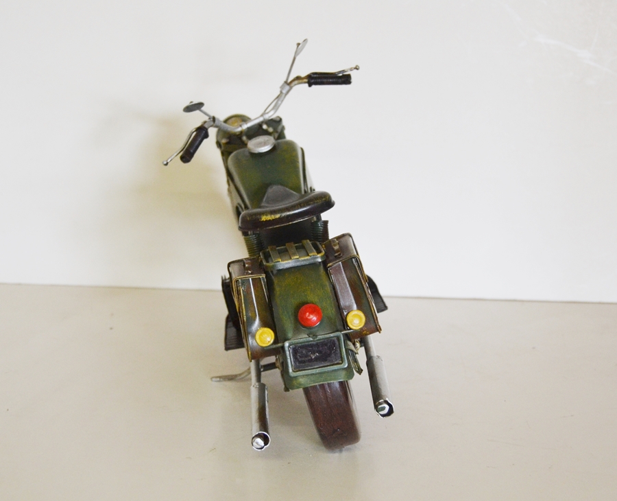 Blechmodell Nostalgie Modellmotorrad Oldtimer Marke BMW Militär Motorrad Modell aus Blech L 31 cm