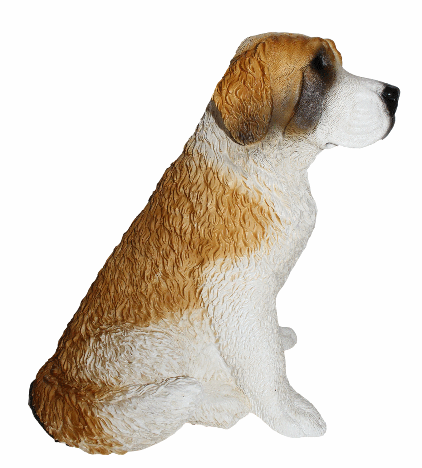 Deko Figur Hund Bernhardiner Hundefigur Saint Bernard sitzend Kollektion Castagna aus Resin H 32 cm