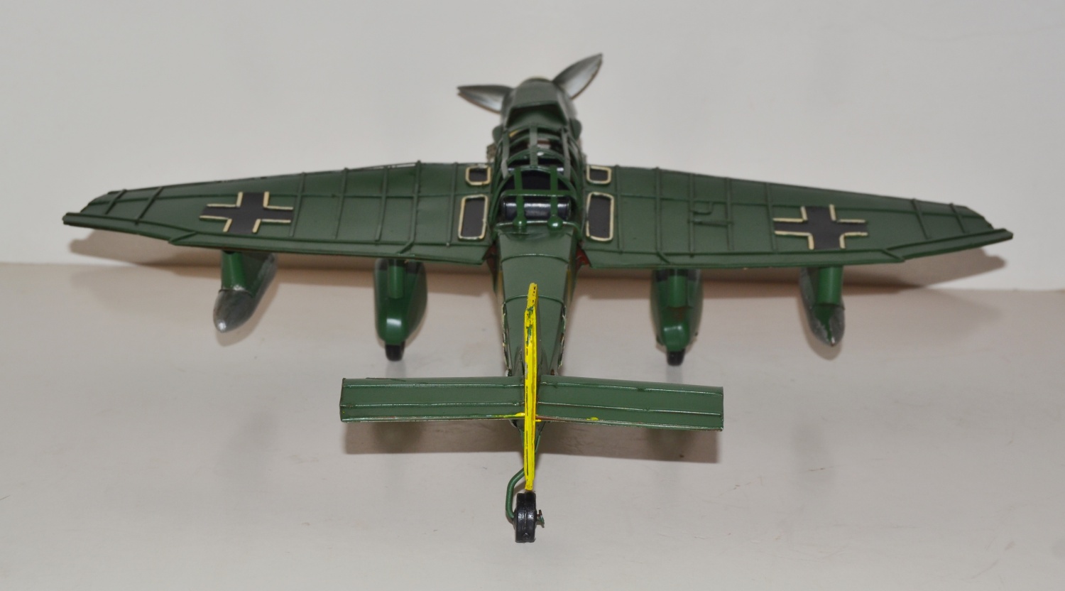 Blechflugzeug Nostalgie Modellflugzeug Oldtimer Marke Junkers Ju 87 Stuka Flugzeug aus Blech L 50 cm