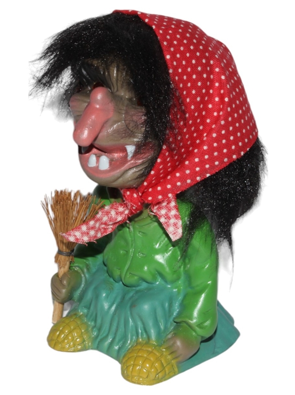 Souvenir Wackel Figur Hexe klein H 15 cm Wackelfigur Original mit Wackelkopf