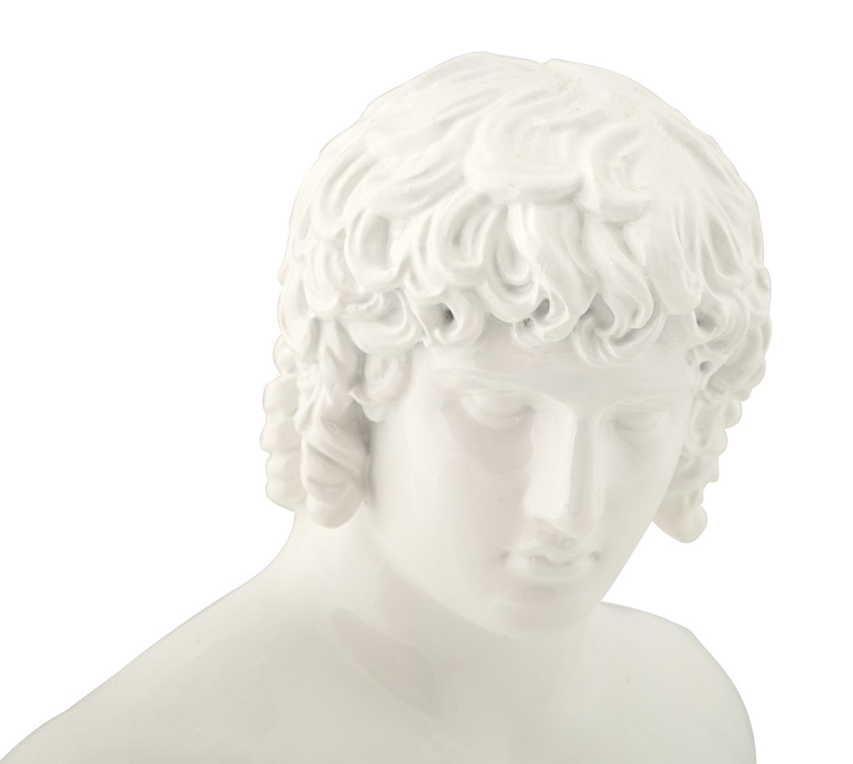 Dekofigur klassische Männerbüste Replikat römischer Soldat Centurio Statue weiß H 25 cm