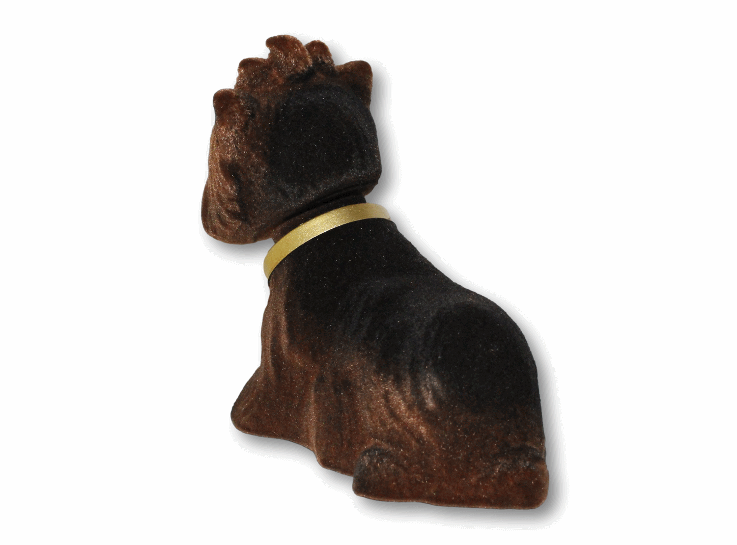 Wackel Figur Hund Yorkshire Terrier Wackelfigur H 12,5 cm klein Dekofigur mit Wackelkopf