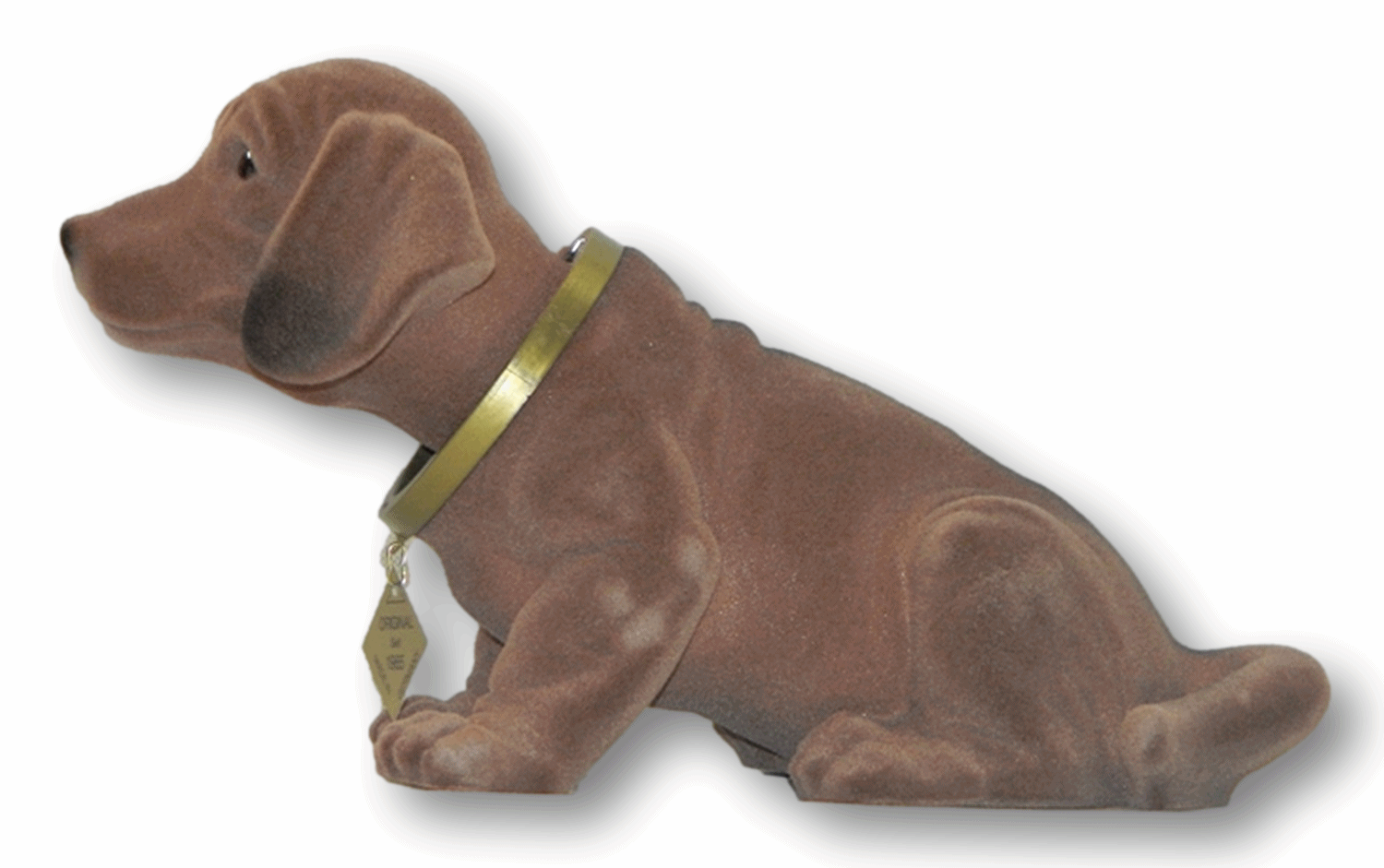 Wackel Dackel Figur Hund Dackel Wackelfigur H 18 cm groß stehend mit Wackelkopf