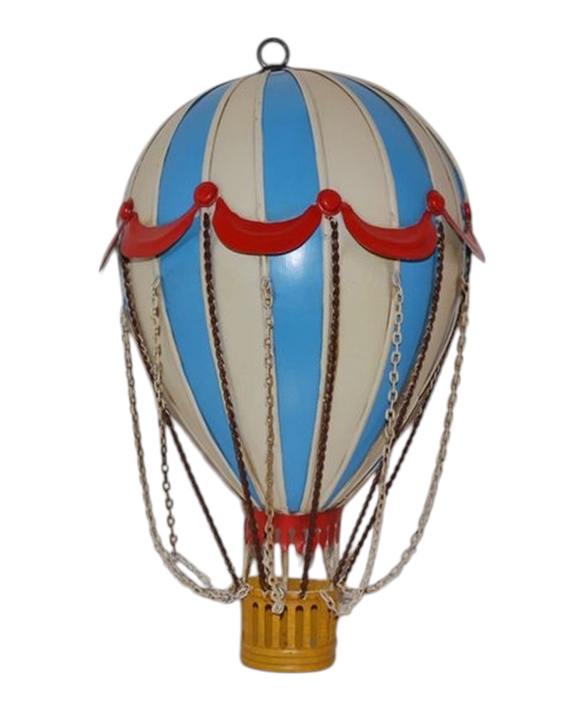 Nostalgie Heißluftballon Wandmodell Oldtimer Modell Wandaufhängung Luftfahrzeug aus Blech H 34 cm