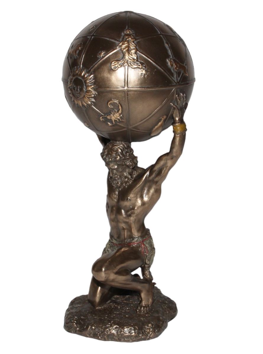 Dekofigur Atlas Titan H 21 cm Träger des Himmels Deko Skulptur Griechische Mythologie