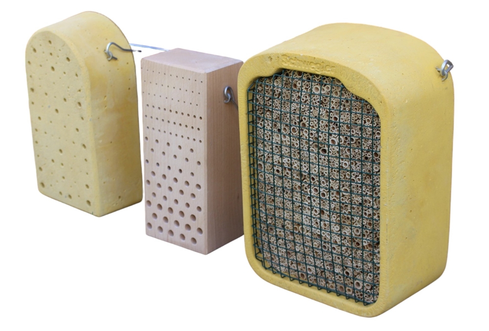 Insektennisthilfe Set 3 Stück - Insektennistblock Insektennistholz Insektennistwand Naturschutz