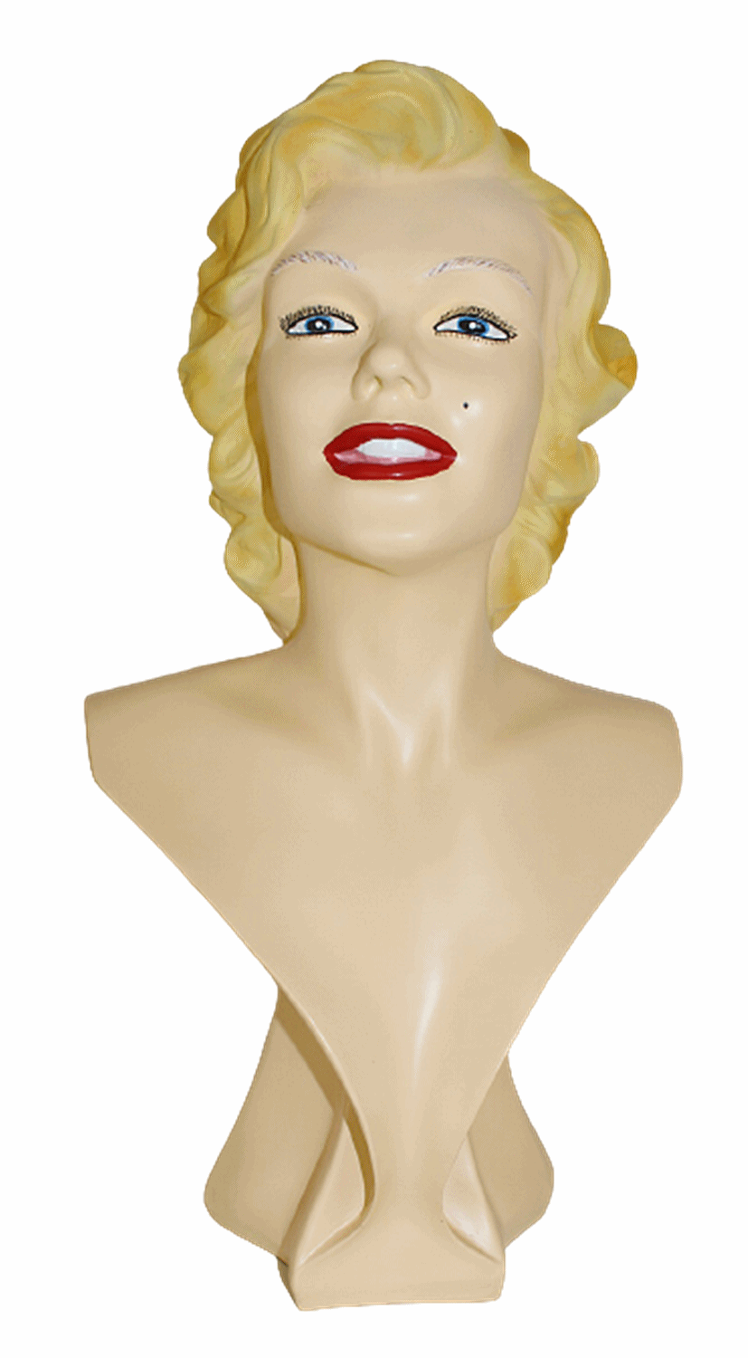 Dekofigur Schauspielerin Sängerin Fotomodell Büste Marilyn Monroe Deko Figur H 49cm