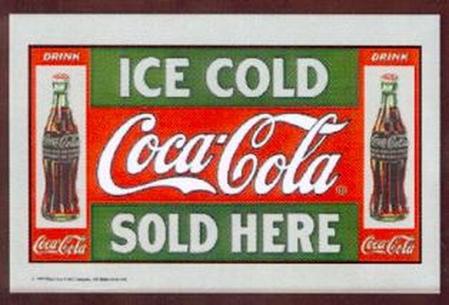 Set: 2 Spiegelbilder Coca-Cola Flasche Vintage "things go better with Coke" 20x30 cm Wandbilder