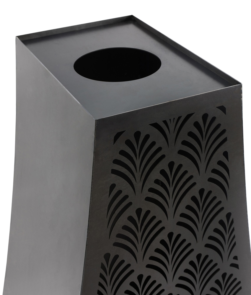 Gartenkamin "Ankara" Gartenofen H 108cm zum Heizen und Grillen Terrassenofen aus Naturstahl Kamin