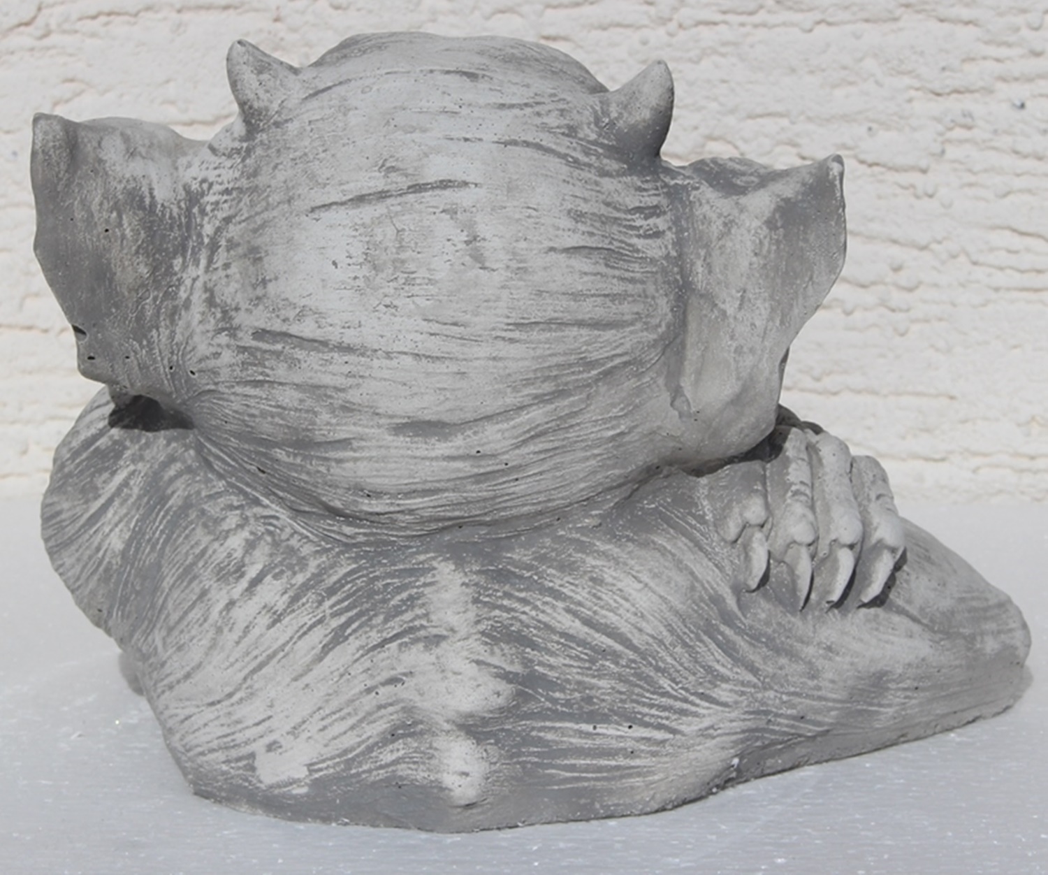 Beton Figur Büste Drache Gargoyle Torwächter H 18 cm Dekofigur und Gartenskulptur
