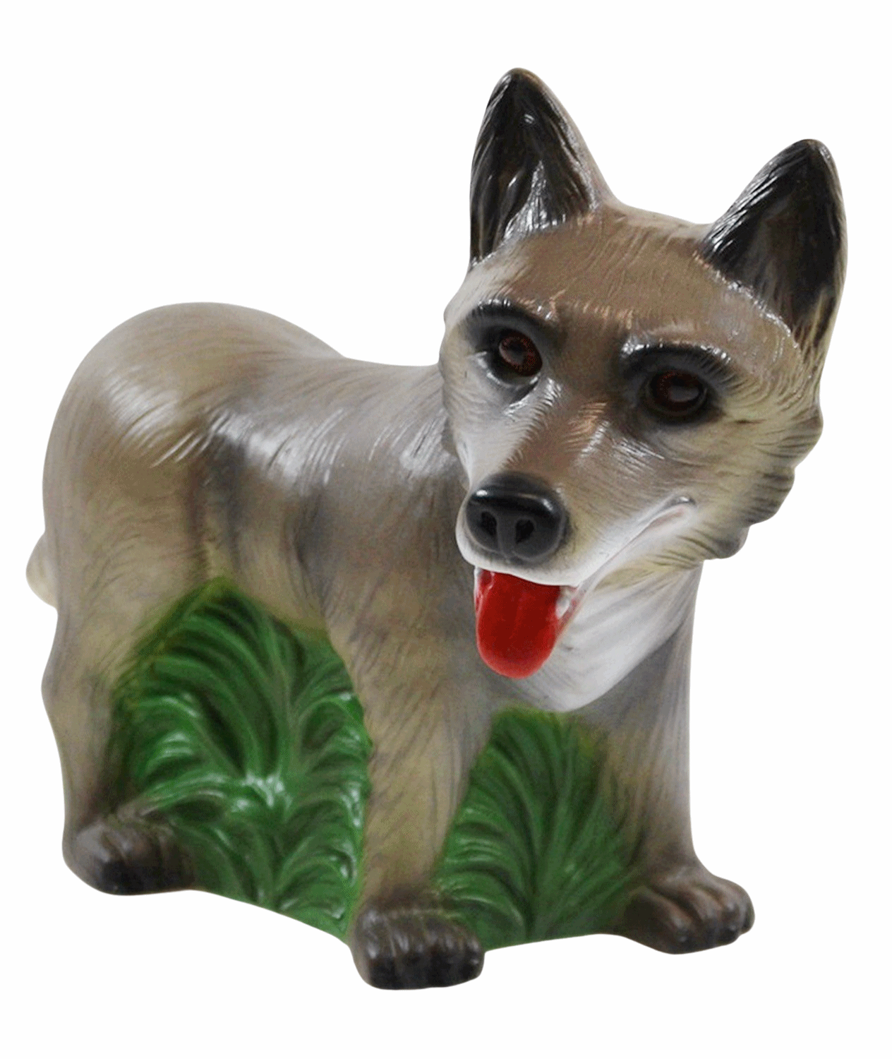 Deko Figur böser Wolf Gartenfigur und Märchenfigur Wolf H 20,5 cm stehend aus Kunststoff