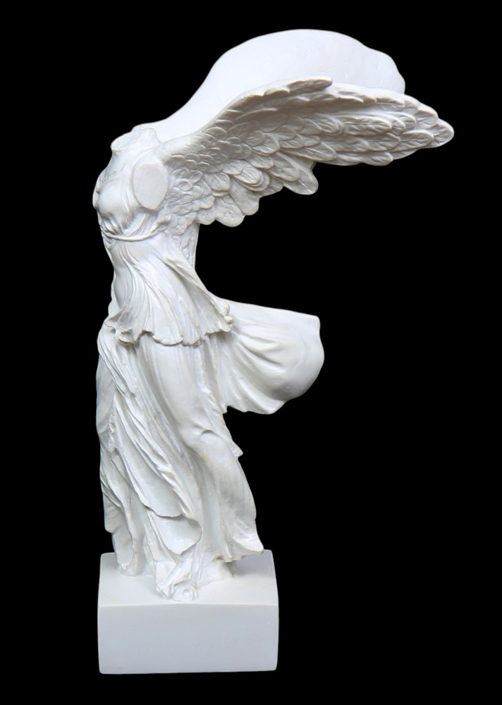 Skulptur " Die Nike von Samothrake " H 27 cm edle Dekofigur in Weiß detailreiche klassische Statue