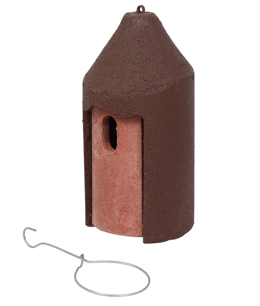 Naturschutzprodukt Nisthöhle Satz 2 Statz Typ 2M freihängend FG Nisthilfe Flugloch 20x55 mm in braun